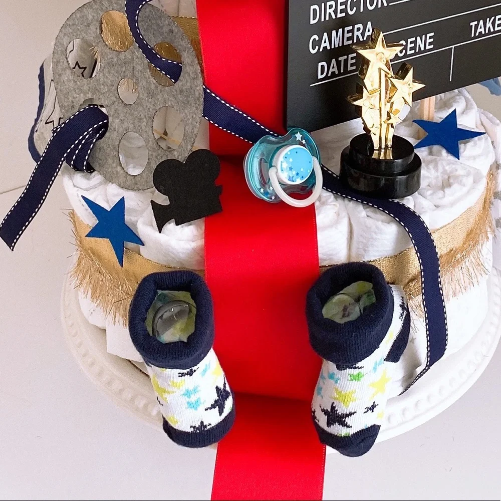 Hollywood Red Carpet Diaper Cake